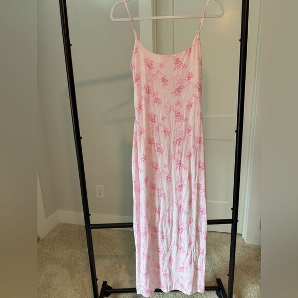 NWT PINK X LOVESHACKFANCY MODAL MIDI DRESS - Picture 4 of 6